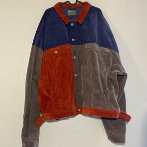 ASOS oversized “Color-Block” corduroy jacket